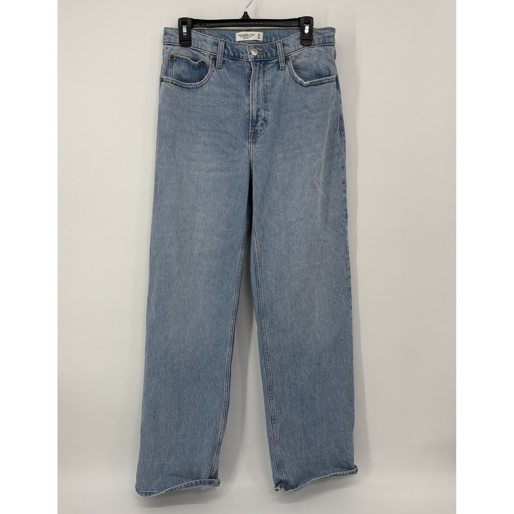 Abercrombie & Fitch The 90s Relaxed Jeans High Rise 30/10L Curve Love Light Wash
